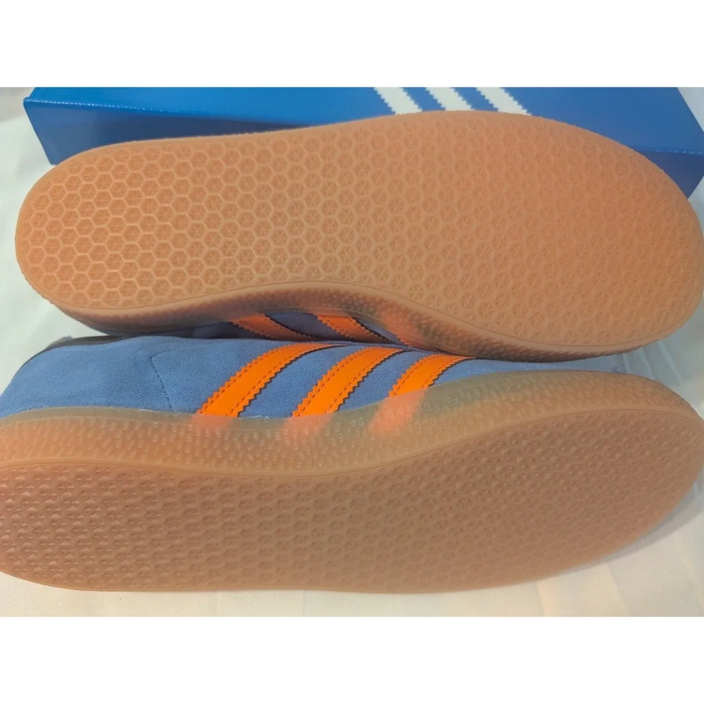 adidas Gazelle J Kids Youth 6 Blue Orange Shoes JP7124 New In Box FR 38 2/3NIB